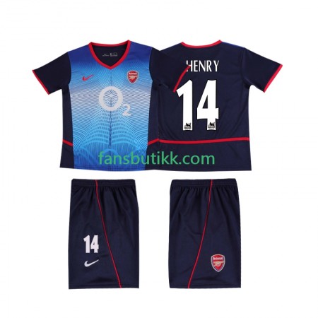 Fotballdrakt Arsenal Thierry Henry 14 2004 Barn Retro Bortetrøye 2002 Kortermet